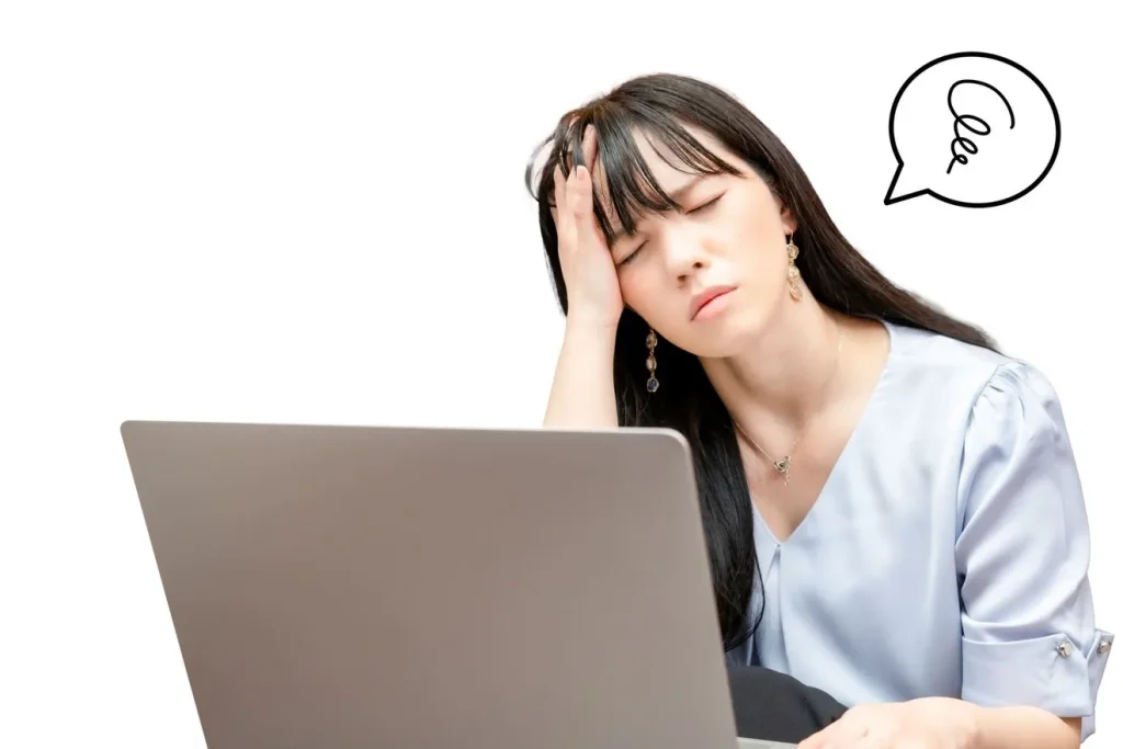 有料テーマで解決せずに困っている女性