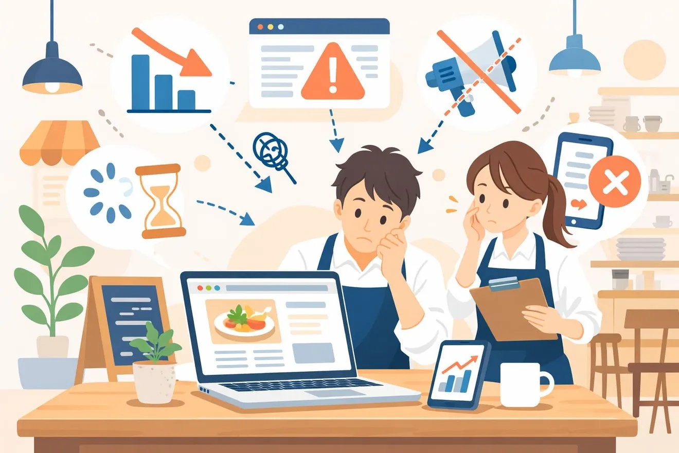 飲食店がホームページで集客できない7つの原因と対処法