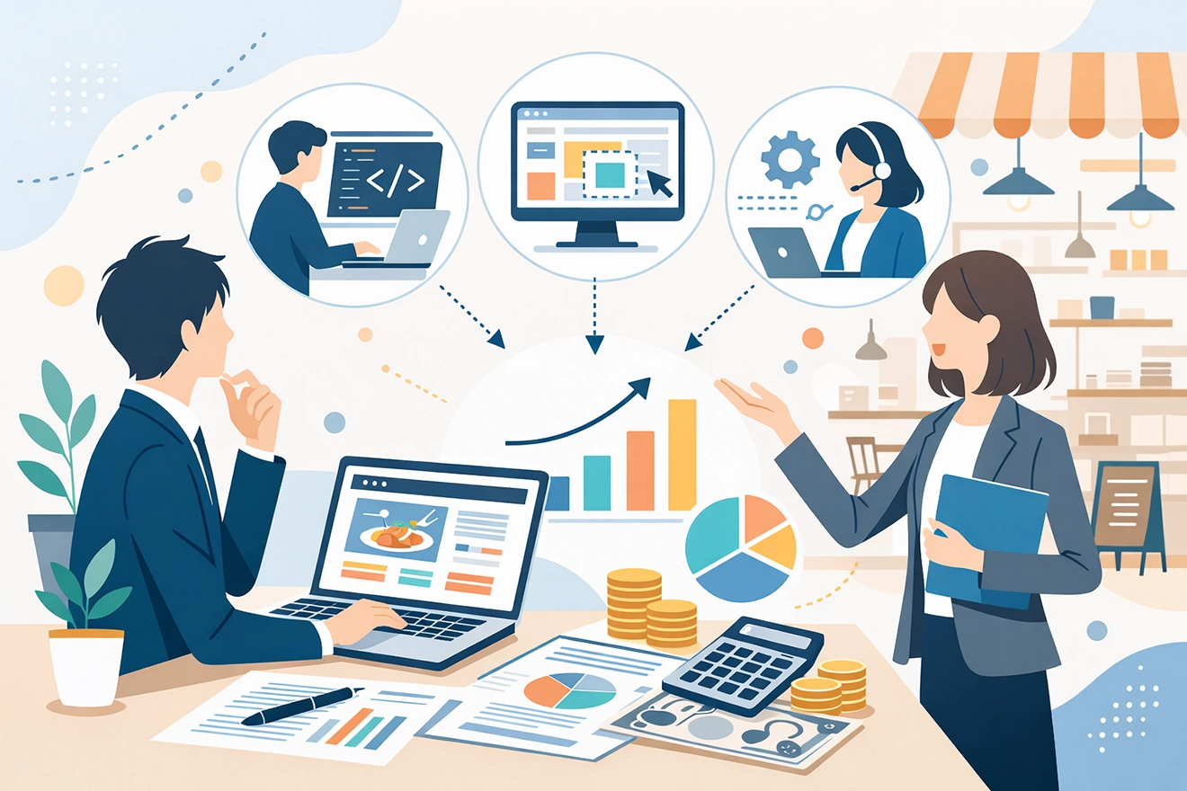 飲食店ホームページ作成の相場はいくら？制作方法別の費用比較と注意点