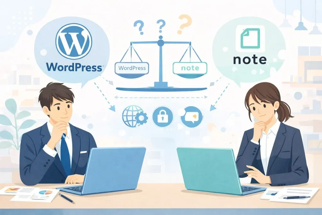 WordPressとnoteの使い分け
