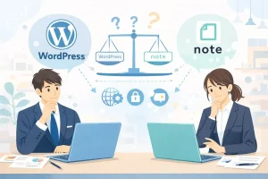WordPressとnoteの使い分け