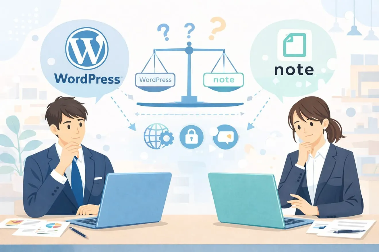 WordPressとnoteの使い分けは？どちらか迷ったときの判断基準